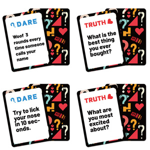 Nouveau <span class=keywords><strong>jeu</strong></span> de cartes transfrontalier pour 50 personnes (en papier) – Vérité ou Défi – <span class=keywords><strong>Ambiance</strong></span> de fête – Jouet pour adultes avec emballage en boîte colorée - Product Image 1