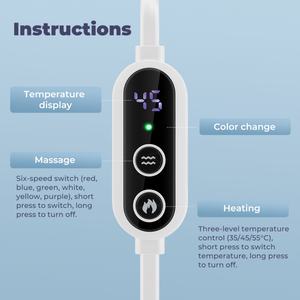 Máscara de Ojos de Seda Reutilizable con Compresa Caliente, Masajeador de Ojos con Vibración y Calor USB para Dormir - Product Image 6