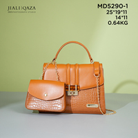 Sacs à main pour femmes QAZA de haute qualité, motif crocodile, 2 en 1, sacs à main de créateur tendance 2024, sacs à main en cuir PU pour femmes