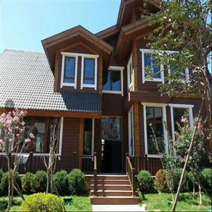 Gỗ Nhựa Composite WPC Vườn Tường Panel Gỗ Trang Chủ WPC Trường Hợp Đúc Sẵn Romania Prefab Nhà Ngoại Thất WPC Cabin Gỗ - Product Image 4