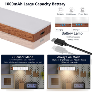 Luz LED con Sensor de Movimiento para Debajo del Gabinete, 2 Colores, Magnética, Recargable, Luces Inalámbricas para Debajo del Mostrador, Luz Nocturna - Product Image 2