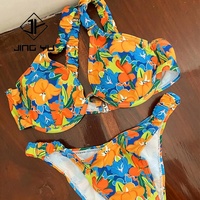 Populaire Hawaiiaanse badkleding, ontwerp uw eigen merk, milieuvriendelijke bikini, hoogwaardige bedrukte damesbikini