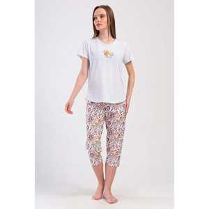 Combinaison de nuit ovale à manches courtes et col rond pour femme - Product Image 4