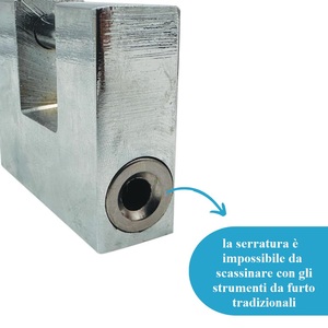 Lucchetto di Sicurezza in Metallo per Valigie con Cilindro da 40mm e 3 Chiavi, Serratura da Viaggio - Product Image 3