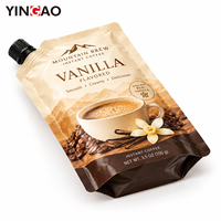 Pochette souple portable personnalisée avec bec verseur, fonction anti-UV et anti-humidité pour l'emballage de café liquide et de poudre de café instantané
