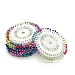 Agujas de coser con cabeza de perla de colores con forma recta para confección y alfileres de posicionamiento de retazos para manualidades creativas - Product Image 4