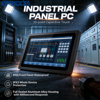 Panel PC Táctil Industrial de 10.4 y 21.5 Pulgadas, IP65 Resistente al Agua, Sin Ventilador, Windows, Android, Linux, Monitor Industrial Integrado para Montaje en Pared