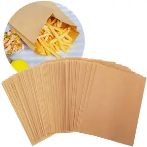 100 Pack(Waxed) Paper Unbleached Sandwich Bags 7.1x9.4 x 1 inch 100% Chlorine-Free Eco Alternative to Plastic Bags