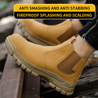 Chaussures de sécurité montantes en cuir microfibre ultra-léger, confortables, avec embout en acier anti-écrasement et anti-perforation
