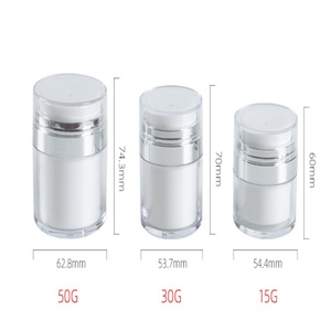 Envase de Crema de Doble Capa con Vacío y Emulsión Acrílica, con Tapa de Plástico, 15g 30g 50g, Envase Cosmético para Cremas Faciales y para Ojos - Product Image 6