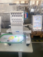 Machine à broder informatisée BR-1200 à tête unique, 12 aiguilles, pour t-shirts et casquettes, 360x200mm