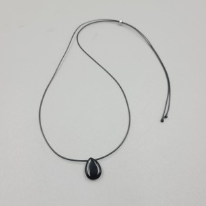 <strong>Obsidian</strong> <strong>Necklace</strong> Choker <strong>Black</strong> Tourmaline <strong>Necklace</strong> for Women Adjustable Natural Stone Drop Shape Pendant <strong>Necklace</strong> Rope Chain - Product Image 6