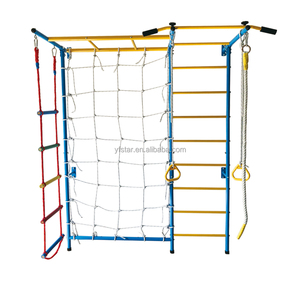 Équipement de fitness et de jeu d'intérieur pour enfants 2026, barres de singe murales avec balançoire à corde de singe et échelle à corde d'<span class=keywords><strong>escalade</strong></span> - Product Image 4