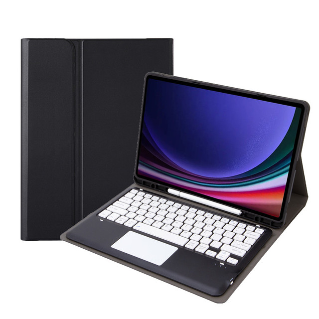 Split Type Smart Keyboard Cover Case for Samsung galaxy Tab S9 Plus 12.4" Tablet With Touch Pad B-tooth Keyboard Cover+pen Slot