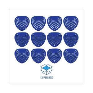 Boardwalk DSP012I072M812143000 Blue Urinal <b>Screen</b> with Bubble Gum Fragrance 1 Dozen Deodorizers - Product Image 5