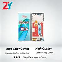 Écran tactile OLED LCD For Honor X9A avec cadre pour réparation et remplacement de téléphone portable, garantie 1 an, haute luminosité 300cd+
