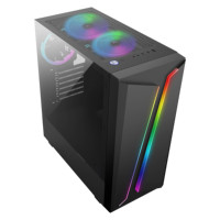 Boîtier pour PC de marque OEM, boîtier d'ordinateur tout-en-un, logo personnalisé, panneau latéral transparent, tour complète ATX, boîtier d'ordinateur PC pour jeux