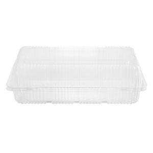 Bandeja de pastelería con bisagras de plástico desechable de alta calidad, Material PET reciclable de 125 oz, cajas de pan para embalaje de alimentos - Product Image 2
