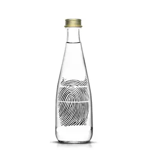 Botella de <span class=keywords><strong>Agua</strong></span> <span class=keywords><strong>Mineral</strong></span> de <span class=keywords><strong>Vidrio</strong></span> de 500 ml con Tapa de Rosca y Serigrafía, Venta Caliente Linlang - Product Image 1