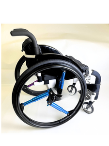 Sillas de ruedas deportivas y de carreras con ruedas aerodinámicas estilo Spinergy de aleación de titanio de 24 pulgadas - Product Image 4