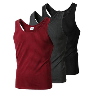 Gilet en tricot à rayures verticales pour homme, nouveau style, motif personnalisable, haut de sport pour homme, haut de sport de plein air pour homme - Product Image 2