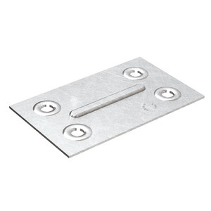 แผ่นยึดรูปสี่เหลี่ยมผืนผ้าสีทอง เหล็กกล้า ชุบสังกะสี หนา 1 มม. - Product Image 1