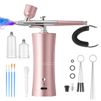 Machine à peinture aérographe rechargeable, portable, sans fil, pour dégradés, nail art, pâtisserie, artisanat, avec compresseur pour salon de maquillage