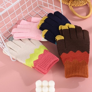 Women's New Style Winter <b>Gloves</b> Jacquard Design Five-Finger for <b>Touch</b> <b>Screen</b> Knitted <b>Gloves</b> Custom Warm Cold-Proof - Product Image 2
