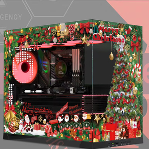 Boîtier d'ordinateur de jeu ATX pleine tour sur le thème de Noël NPC Air3 avec fenêtre latérale - Cadeau de Noël splendide - Product Image 3