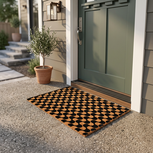Modern PVC Backed Coir <b>Mat</b> Durable Non Slip Eco Friendly Washable Machine Made Solid Color Indoor Outdoor Door <b>Mat</b> - Product Image 2