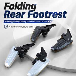 Pédales pliantes pour moto, repose-pieds arrière modifiés, repose-pieds pour <span class=keywords><strong>Piaggio</strong></span> <span class=keywords><strong>Vespa</strong></span> Spring <span class=keywords><strong>Primavera</strong></span> 150 LX S 150 Accessoires - Product Image 1