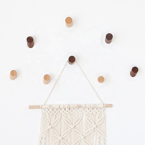<span class=keywords><strong>Naturel</strong></span> Mur Monté <span class=keywords><strong>En</strong></span> <span class=keywords><strong>Bois</strong></span> Massif Crochets Mur Cintre Patères - Product Image 6