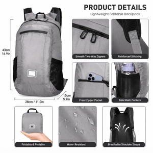 Packable Nylon Daypack Waterproof Travel Backpack Folding Outdoor Hiking Bag Compact Climbing Rucksack Sports Shoulder Pouch - Product Image 2