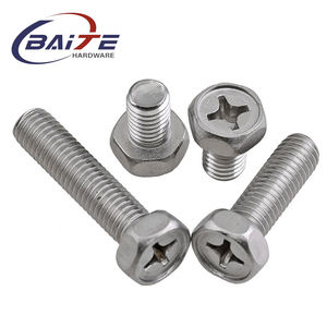 ステンレス鋼外部六角形フィリップスクロス凹型ボルトGB29.2トリム亜鉛メッキ耐損失接着剤インチ - Product Image 4