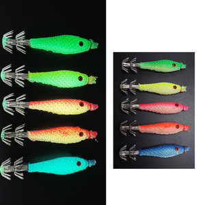 Anzuelos de pesca <span class=keywords><strong>Yo</strong></span> <span class=keywords><strong>Zuri</strong></span> de acero de alto carbono, 5cm, 7cm, 9cm, plantilla de calamar luminosa, camarón Yamashita para equipo de pesca de agua salada y aparejos - Product Image 6