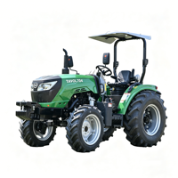 Tracteur agricole multifonctionnel 70 CV avec climatisation de cabine, 4 roues motrices, moteur YTO, roulement de tracteur agricole, moteur à 8+8 vitesses