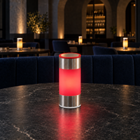 Lampe de table LED sans fil rechargeable personnalisée pour restaurant, avec fonction d'appel serveur et menu intelligent NFC intégré