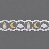 Dentelle brodée double face en tulle RYL, accessoires pour bébés, fournitures pour la fabrication de nœuds pour cheveux, décoration de nœuds et matériel de couture pour vêtements