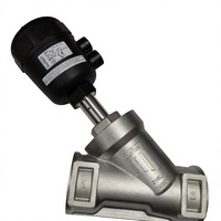 Válvula Neumática de Asiento Angular Burkert Original 00001401 DN50 Roscada SS316 con Sello de PTFE para Agua, Vapor y Productos Químicos
