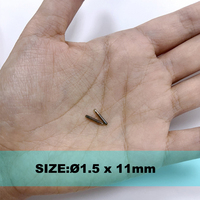 1.5x11mm RFID Mini Bio-verre Tag Transpondeur Microchip FDX-B 134.2khz Capteur de température pour l'accès à la surveillance de la santé animale