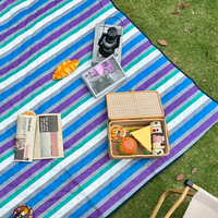 Couverture de pique-nique pliable de haute qualité avec impression de logo personnalisé, portable, pour le voyage, le camping, imperméable, OEM ODM, toutes saisons