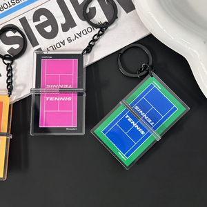 Custom New Creative <b>Anime</b> Pattern UV Printed Acrylic Stereo Stadium Key Chain Souvenir Bag Pendant Gift - Product Image 1