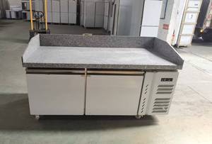 Đá Cẩm Thạch hàng đầu bánh Pizza chuẩn bị bảng tủ lạnh làm lạnh bánh pizza bàn làm việc truy cập thương mại thép không gỉ Pizza salad displayer - Product Image 4