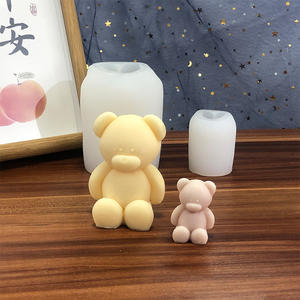 الناهض المبكر الجلوس الدب قالب شمع الجلوس الدب قالب من السيليكون حديقة الحلي شمعة معطرة المنزل ديكور الشعبية الحرف كعكة أداة - Product Image 3