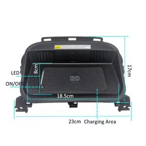 Chargeur de voiture sans fil Icreative 15W Qi à charge rapide 9-16V, support de tableau de bord en plastique, accessoires Toyota Levin, Chine continentale - Product Image 4