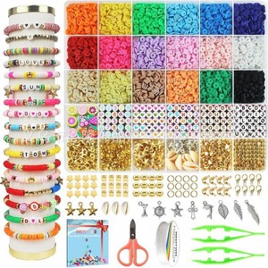 Wholesale Colorful Handmade Ceramic Clay Porcelain Disc <strong>Beads</strong> Flat Polymer Clay <strong>Beads</strong> <strong>Kits</strong> for Bulk Bracelets Jewelry Making - Product Image 1