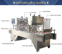 Shanghai Xiepai usine prix haute précision automatique bouteille scelleuse machine pour yaourt pouding crème glacée gelée poudre engrenage