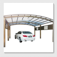 Tente de toit en feuille de polycarbonate arquée Carports Garage Carport en aluminium