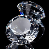 Ornements en cristal transparents en forme de diamant de 40 mm à 100 mm, décorations pour la maison, le bureau, les comptoirs de bijouterie, vente en gros
