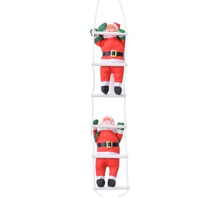 Muñeco de Papá Noel trepador de 25cm con cuerda de escalera festiva Navidad vacaciones Hogar y árbol ornamento para decoración y regalos - Product Image 6
